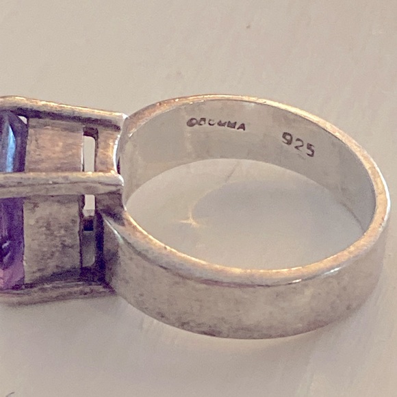 🌟 HP 🌟 Genuine Amethyst and silver ring - Picture 3 of 6